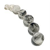 SOHO Abrina Banana Hårspænde - Grey marble (U)