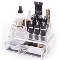 UNIQ Makeup Akryl Organizer med 1 skuffe + top, SF-1061