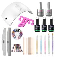 Nail Starter Kit - Premium Gellak sæt med 24W negletørrer, farver og tilbehør (CL-01)
