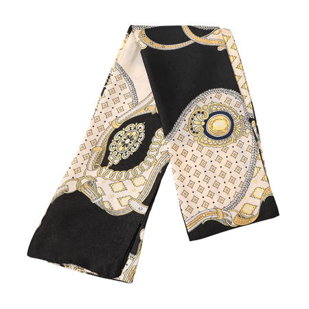 Chris Rubin Silkesjal - Bella Silk Scarf, Sort