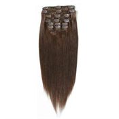 Clip on hair #4 50 cm Chokobrun