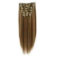 Clip On Extensions - 40 cm #4/27 Brun/ Mellemblond Mix