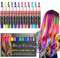 Hårkridt - Hair Chalk Color Pen - 12 farver