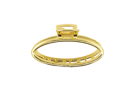SOHO Oval Small Metal Hårklemme - Guld (U)
