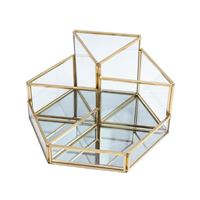 UNIQ Geometrisk Makeup Organizer - Guld