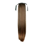 Pony tail fiber extensions straight lysebrun 6#