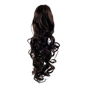 Pony tail Fiber extensions Curly Mørkebrun 2# 