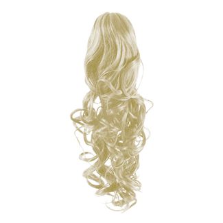 Pony tail Fiber extensions Curly platin Blonde 60# 