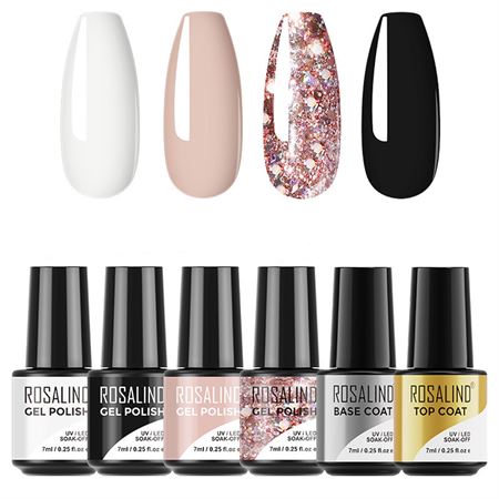 ROSALIND Basic Gel Polishes Kit / Neglelak (SET A)