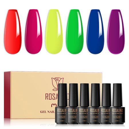 ROSALIND Mini Gel Polishes / Neglelak - Neon Collection (RATC6-003)