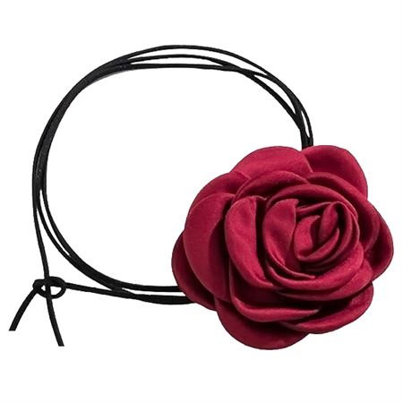 SOHO Rose Choker Halskæde - Rød