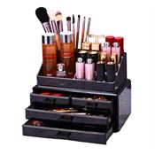 UNIQ Smykke / Makeup Akryl Organizer med 4 skuffer - SF 1155 - Sort