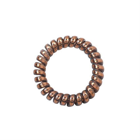 SOHO Metallic Spiral Hårelastikker 3 stk. - Bronze (U)