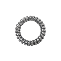 SOHO Metallic Spiral Hårelastikker 3 stk. - Metal Grå (U)