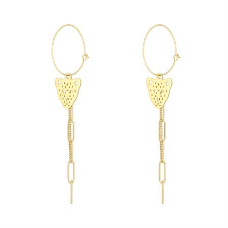 SOHO Tiger Chain Øreringe - Guld (U)