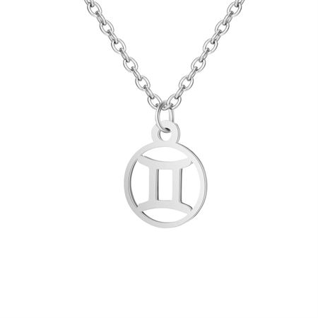 Stjernetegn halskæde: Tvillingen - Zodiac, Sølv (U)