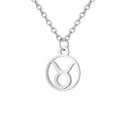 Stjernetegn halskæde: Tyren - Zodiac, Sølv (U)