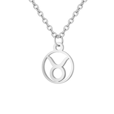Stjernetegn halskæde: Tyren - Zodiac, Sølv (U)