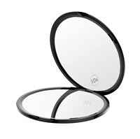UNIQ Kompakt dobbeltsidet spejl med 10x forstørrelse - Sort