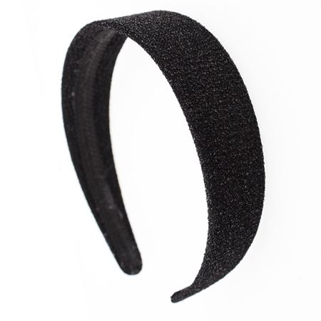 Image of Bred Hårbøjle med sort glitter SOHO