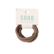 SOHO Alena Hårelastikker - Brun