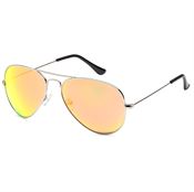 Lux Aviator Pilot Solbriller - Gult Spejlglas med sølvstel (U)