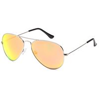 Lux Aviator Pilot Solbriller - Gult Spejlglas med sølvstel (U)