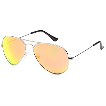 Lux Aviator Pilot Solbriller - Gult Spejlglas med sølvstel (U)