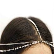 Bohemian Head Chain hovedsmykke i sølv og diamanter (U)