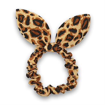 Scrunchie med sløjfe - Leopard