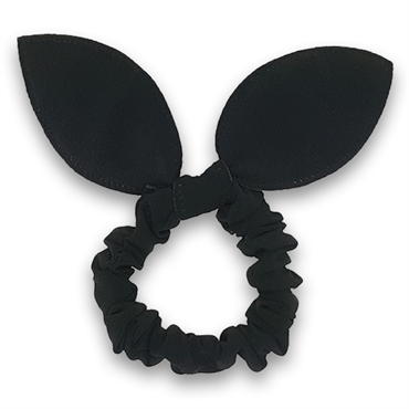 Scrunchie med sløjfe - Sorte (U)