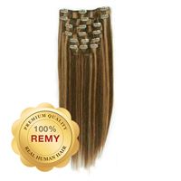 Clip On Extensions - 40 cm #4/27 Brun/ Mellemblond Mix