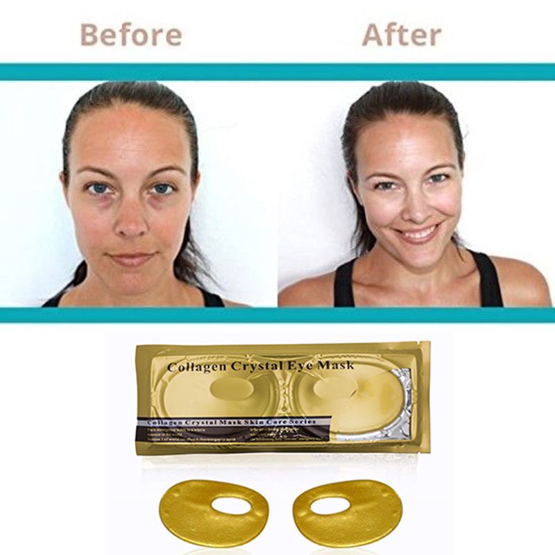 beslag realistisk Gennemsigtig Collagen Gold Øjenmaske - mindsker poser og rynker ved øjnene