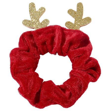 SOHO Christmas Deer - Jule Scrunchie - Rød (U)
