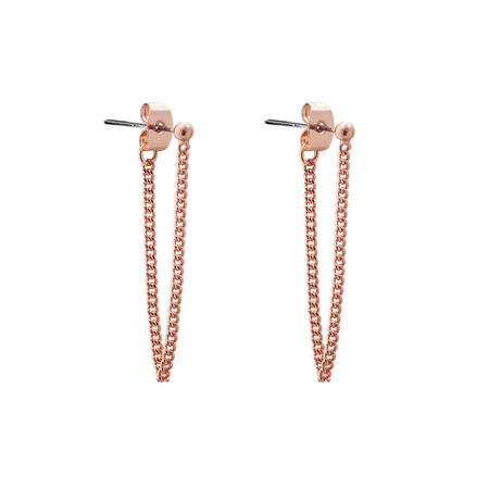 SOHO Chain Øreringe - Rose guld (U)