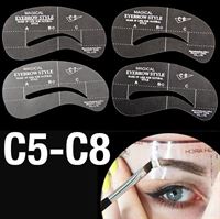 Øjenbryns Skabeloner - Eyebrow Stencils (C5-C8) - 4 stk.