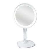 UNIQ Halo LED makeup spejl med 10x forstørrelse - Hvid