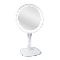 Halo genopladelig LED makeup spejl med 10x forstørrelse - Hvid