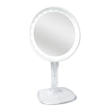 Halo genopladelig LED makeup spejl med 10x forstørrelse - Hvid