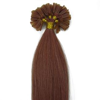 60 cm Hot Fusion Hair extensions 30# rødbrun
