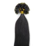 50 cm Hot Fusion Hair extensions 1B# Sortbrun