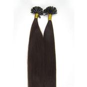 50 cm Hot Fusion Hair extensions 2# Mørkebrun