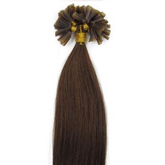 50 cm Hot Fusion Hair extensions 6# lysebrun