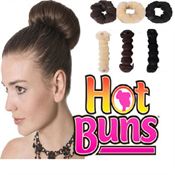 Hot Buns - Hair Donut 16 cm fl farver
