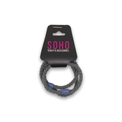SOHO Hårelastikker - Gråblå 3 stk (U)