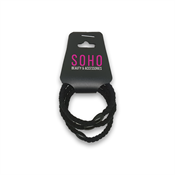SOHO Kknekki Hårelastikker - Sort 3 stk