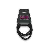 SOHO Hårelastikker - Sort 3 stk (U)