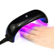 UV/LED Nail Lamp - Negletørrer mini UV LED Lampe, sort