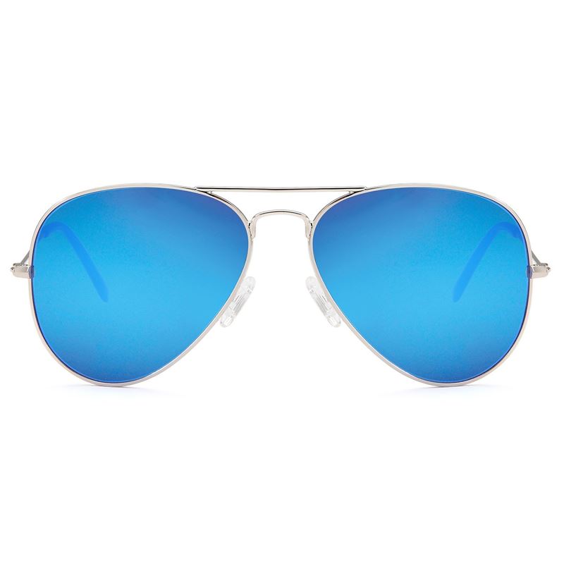 Bemyndige desillusion Kritisk Lux Aviator Pilot Solbriller - blå glas med sølvstel