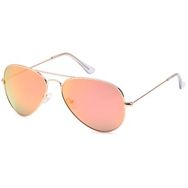 Lux Aviator Pilot Solbriller - Pink med guldstel